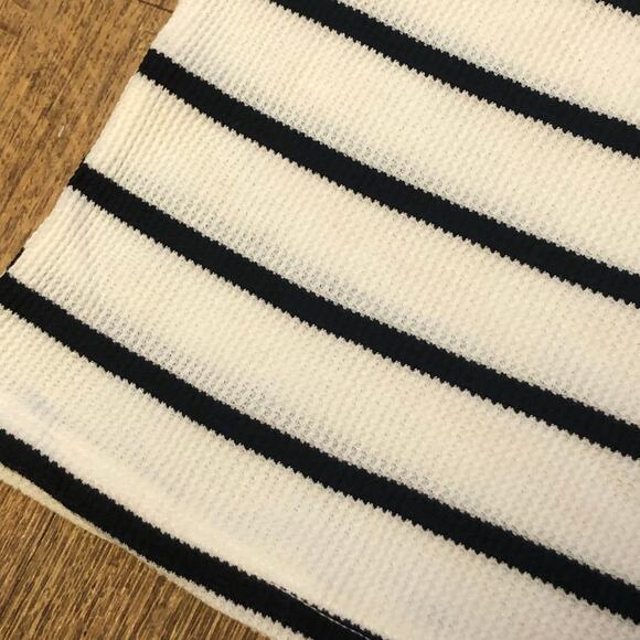 NWOT BDG Urban Outfitters Black White Willow Boatneck Long Sleeve Thermal Top - Picture 6 of 12